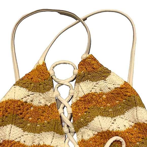 TULAROSA Revolve Rocky Barnes Walker Crochet One Piece Swimsuit Size Small - Picture 8 of 11